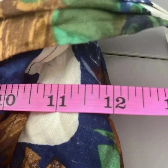 [S]Vintage BOA France Cross Shoulder Belt Open Back Floral Print  Mid Dress - Picture 12 of 16